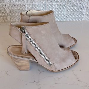 Paul Green Suede Perp Toe Heeled Bootie